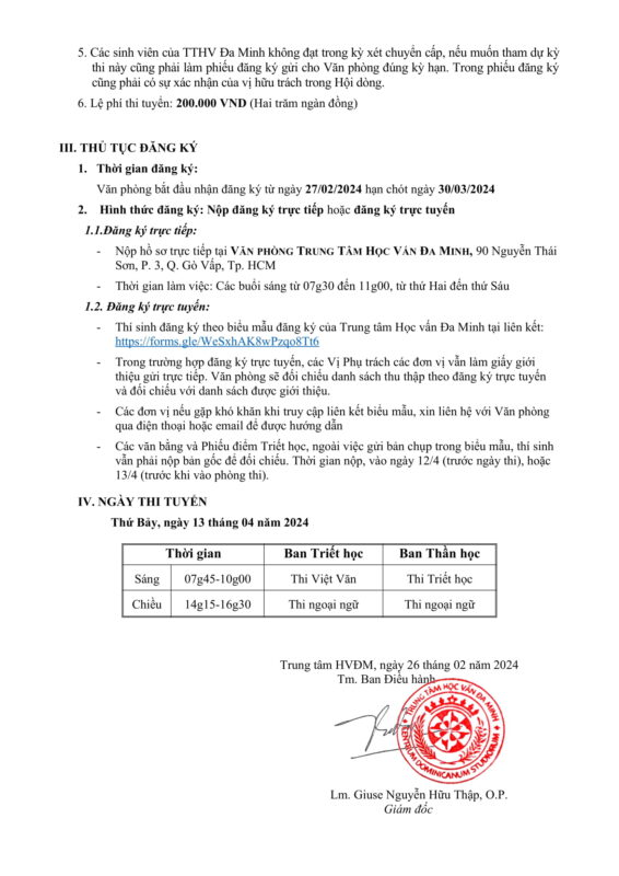 TRUNG TÂM THẦN HỌC SEDES SAPIENTIAE